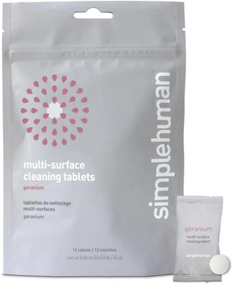 قرص های پاک کننده چند سطحی simplehuman، شمعدانی، 12 عدد (هر قرص 6 اونس محلول پاک کننده تولید می کند)