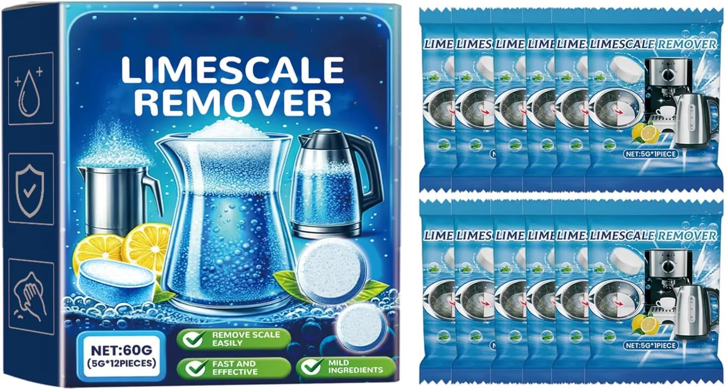 قرص های تمیز کننده بطری آب Uniiking®، 12 عدد قرص تمیز کننده بطری آب که به طور موثر لکه ها و بوهای سخت را از بین می برد، قرص تمیز کننده بطری به صورت جداگانه بسته بندی شده برای تمام ظروف نوشیدنی