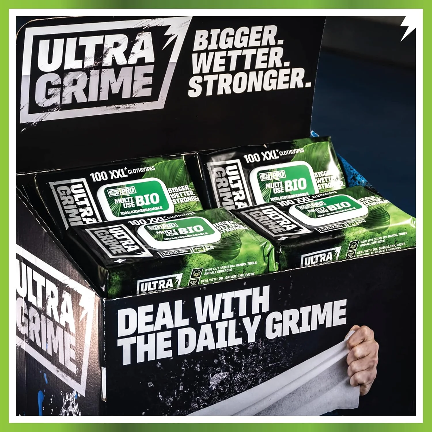 دستمال مرطوب یونی وایپ UltraGrime PRO Bio، سفید، 100 عددی