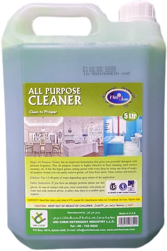 مایع تمیز کننده چند منظوره یونیچم مجیکر - شوینده قوی - بسیار موثر در تمیز کردن کف، سطوح سخت و غیره - 5 لیتر