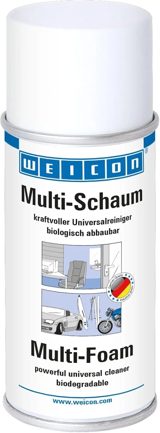 فوم چند منظوره WEICON 150 میلی لیتر | پاک کننده فوم برای اثاثه یا لوازم داخلی، شیشه، پلاستیک و فلز | زیست تخریب پذیر