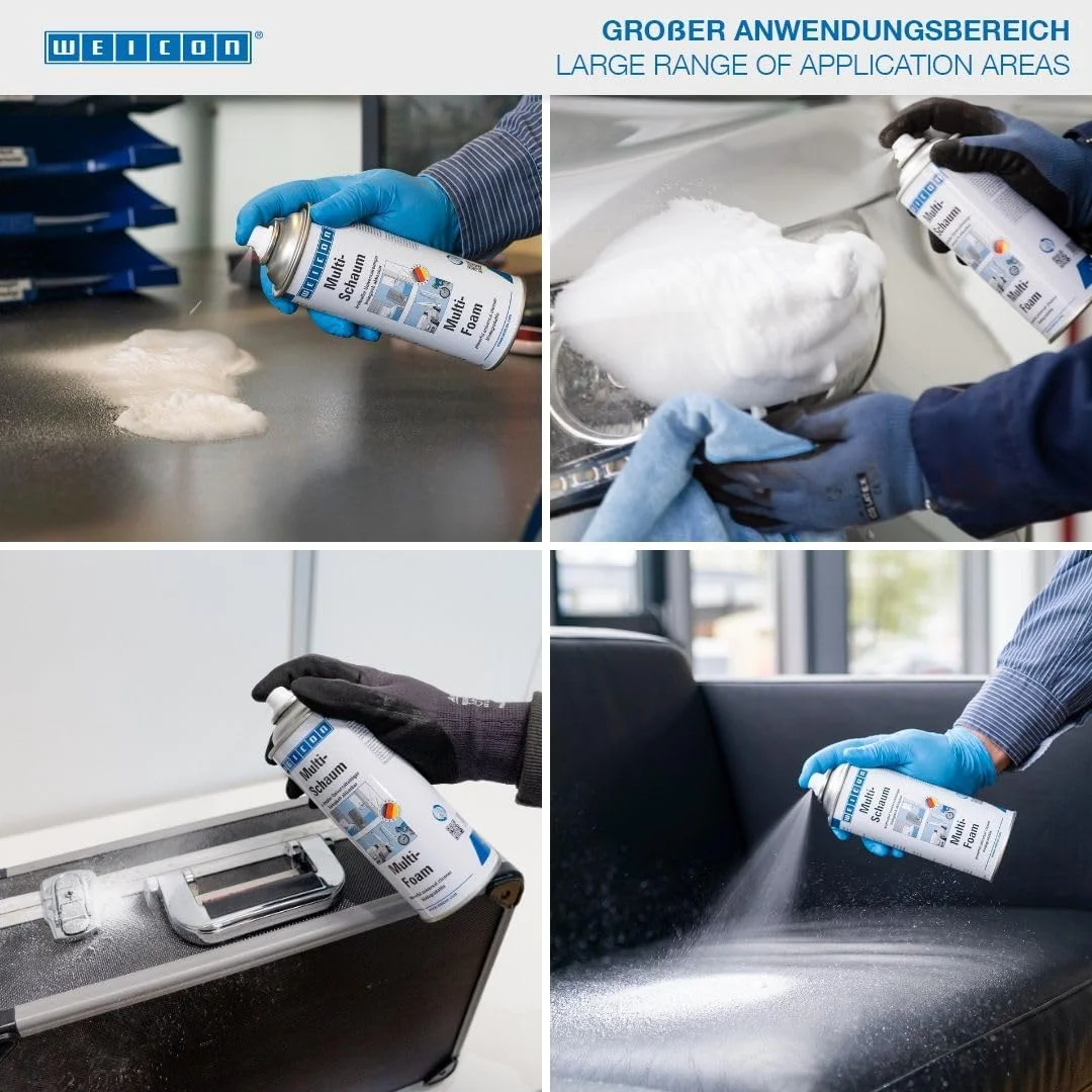 فوم چند منظوره WEICON 150 میلی لیتر | پاک کننده فوم برای اثاثه یا لوازم داخلی، شیشه، پلاستیک و فلز | زیست تخریب پذیر