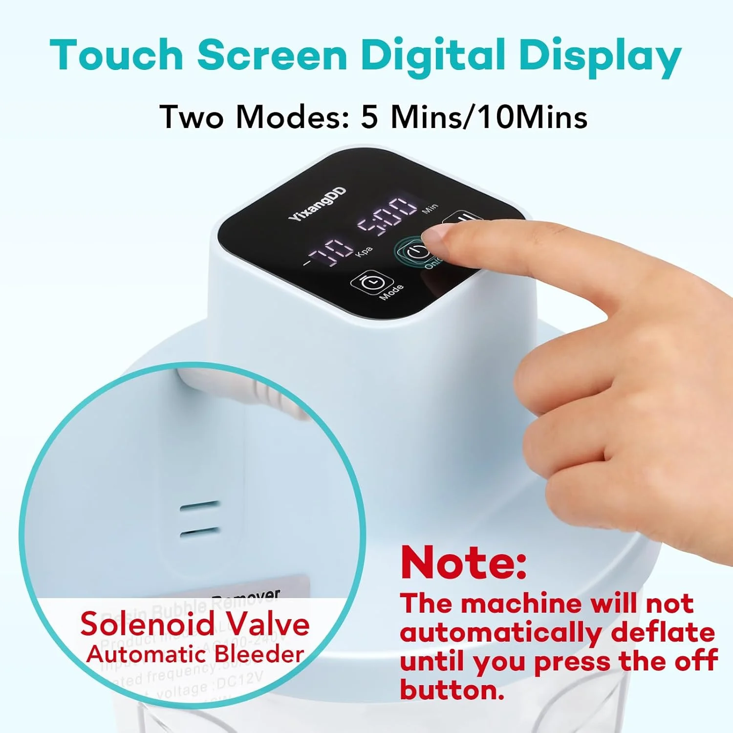 حباب گیر رزین YixangDD، حذف سریع 99% حباب های هوا در 5-10 دقیقه، محفظه گاز زدایی خلاء 96kPa، دستگاه حباب گیر رزین برای آثار هنری رزین اپوکسی، صنایع دستی (در انتظار ثبت اختراع)