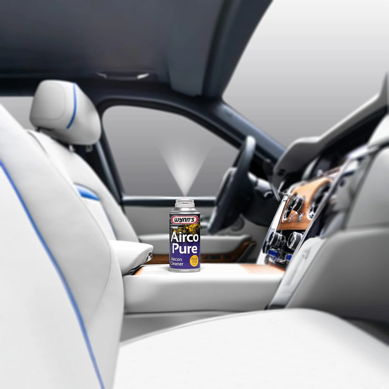 مایع تمیز کننده سیستم تهویه مطبوع وینز W38501، تمیز کننده خودرو و سیستم های تهویه، قوطی اسپری، سفید، شفاف، فرمول وینز