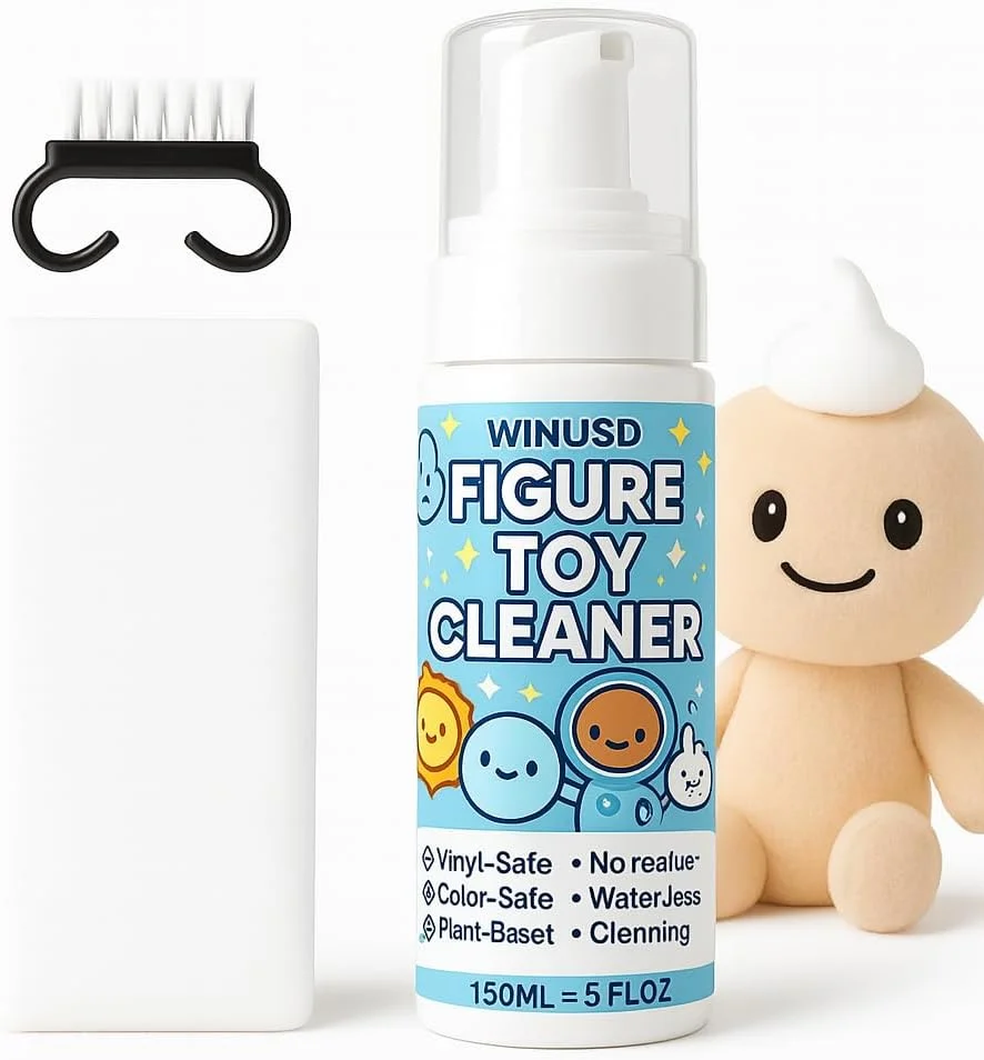 تمیز کننده فوم اسباب بازی WINUSD | پخش کننده آسان با یک فشار | پمپ دقیق برای تمیز کردن بدون کثیفی، ایمن برای اسباب بازی ها، بطری قابل شارژ 5oz
