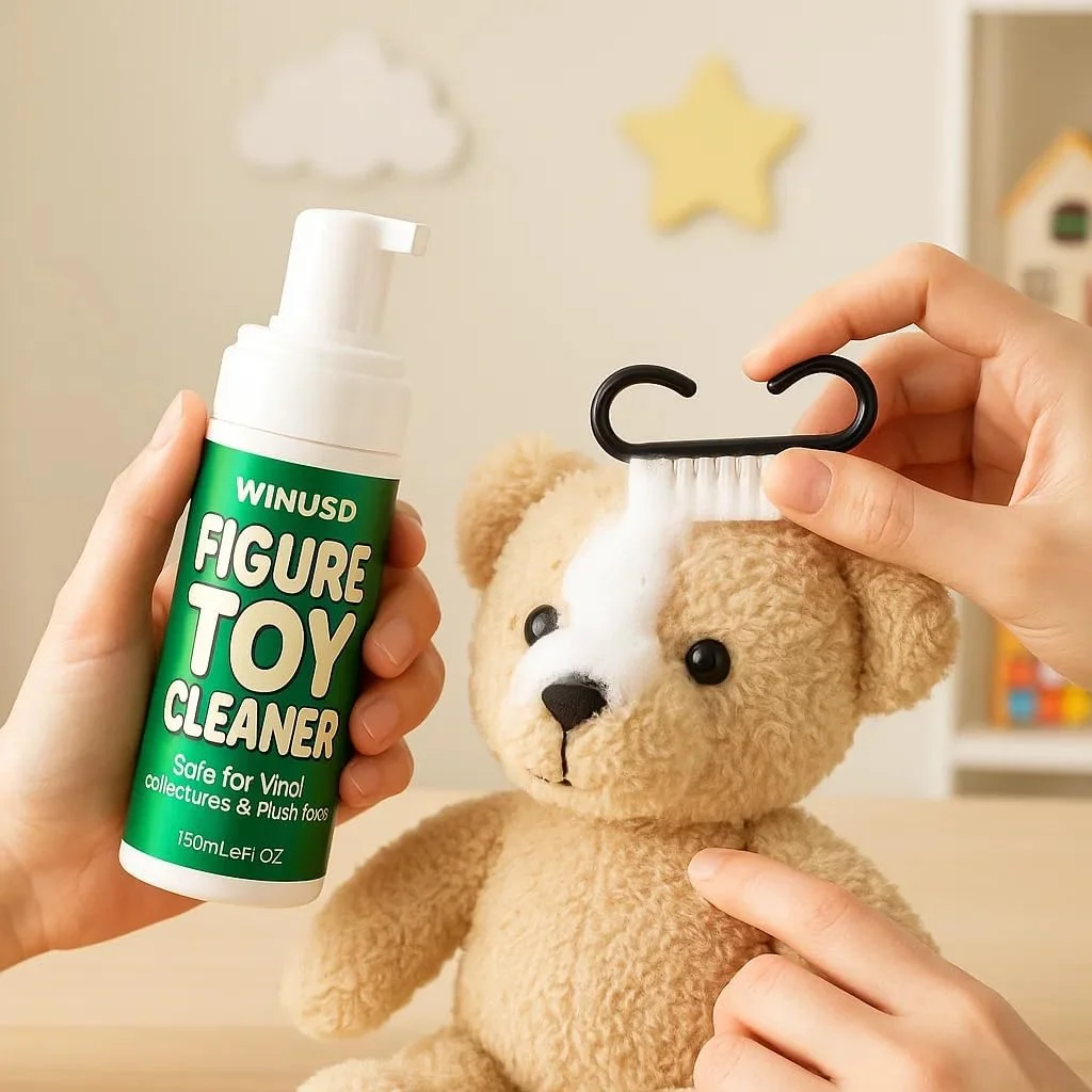 مایع تمیز کننده ملایم اسباب بازی WINUSD با پمپ دقیق - استفاده آسان، 150 میلی لیتر