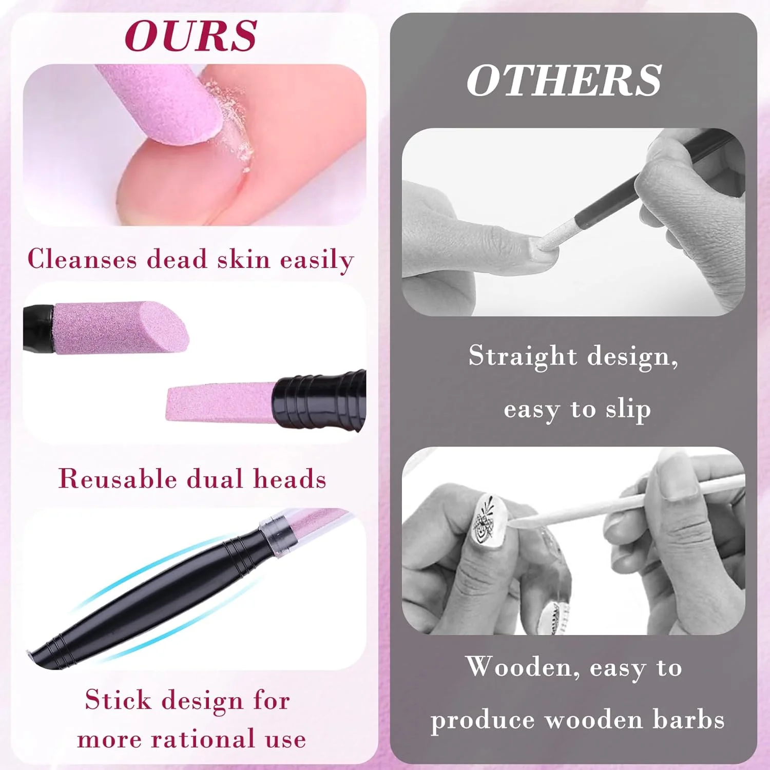 EKIND 2 عدد قلم طراحی ناخن دو سر سنگ کوارتز، ابزار مانیکور ناخن برای مردان و زنان، مناسب برای ژل ناخن و مراقبت از ناخن طبیعی EKIND 2 عدد قلم طراحی ناخن دو سر سنگ کوارتز، ابزار مانیکور ناخن برای مردان و زنان، مناسب برای ژل ناخن و مراقبت از ناخن طبیعی