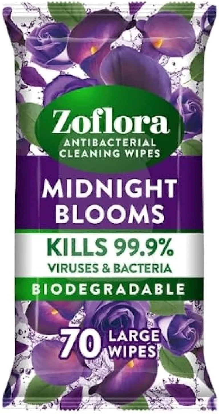 Zoflora Antibacterial 70 Wipes Midnight Bloom