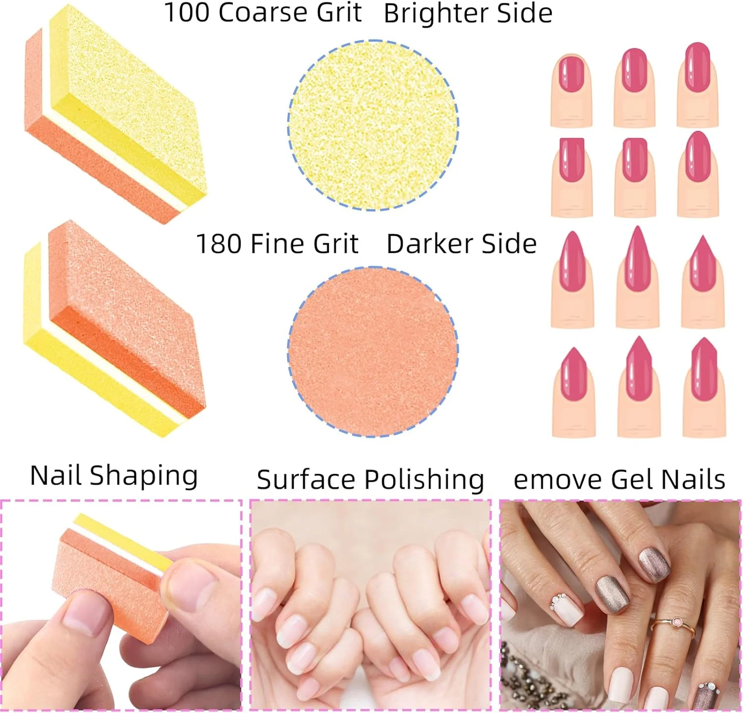 بسته 50 عددی بافر ناخن اسفنجی، سوهان ناخن مینی با درجه زبری 100/180، بلوک بافر مینی سوهان ناخن برای ناخن های اکریلیک و طبیعی، بلوک های بافر دو طرفه برای مانیکور و پدیکور، مناسب استفاده در سالن و منزل (زرد و نارنجی) بسته 50 عددی بافر ناخن اسفنجی، سوهان ناخن مینی با درجه زبری 100/180، بلوک بافر مینی سوهان ناخن برای ناخن های اکریلیک و طبیعی، بلوک های بافر دو طرفه برای مانیکور و پدیکور، مناسب استفاده در سالن و منزل (زرد و نارنجی)