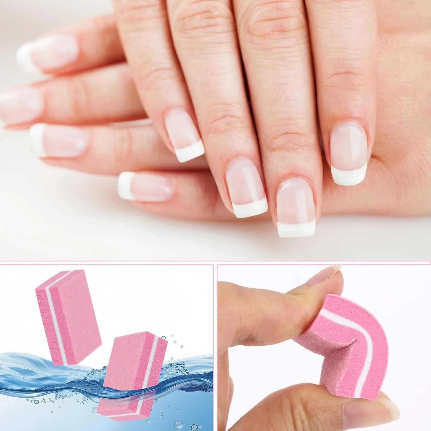 بافر ناخن مینیاتوری 100 عددی برای ناخن های طبیعی - بافر بلاک گریت 100/180، بلاک سوهان ناخن دو طرفه برای پولیش صاف (صورتی) بافر ناخن مینیاتوری 100 عددی برای ناخن های طبیعی - بافر بلاک گریت 100/180، بلاک سوهان ناخن دو طرفه برای پولیش صاف (صورتی)