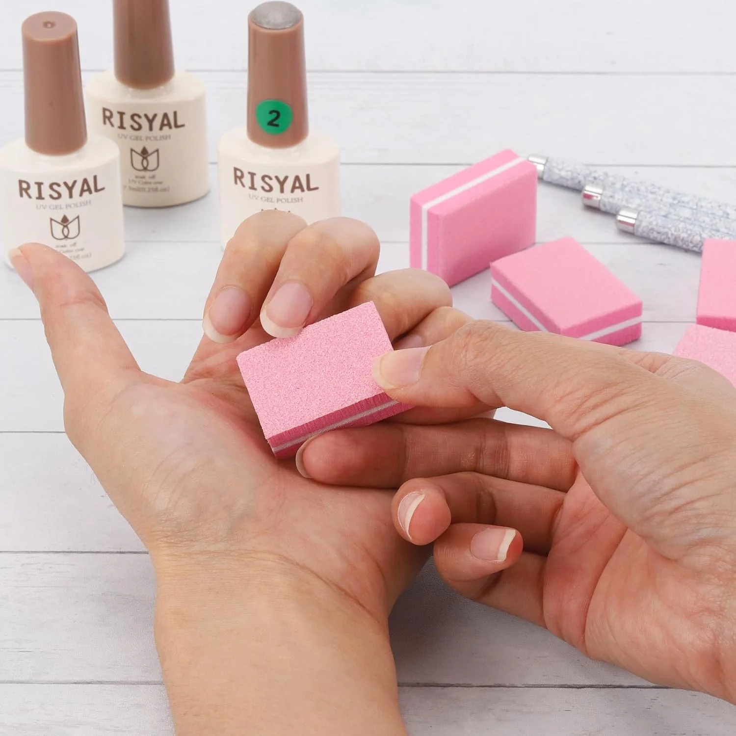 بافر ناخن مینیاتوری 100 عددی برای ناخن های طبیعی - بافر بلاک گریت 100/180، بلاک سوهان ناخن دو طرفه برای پولیش صاف (صورتی) بافر ناخن مینیاتوری 100 عددی برای ناخن های طبیعی - بافر بلاک گریت 100/180، بلاک سوهان ناخن دو طرفه برای پولیش صاف (صورتی)