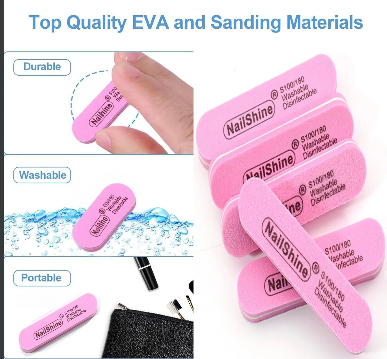 بافر ناخن 20 عددی، سوهان ناخن بافر بلاک گریت 100/180، بافرهای ناخن مینی بلاک اسفنجی دو طرفه سوهان ناخن برای ابزارهای مانیکور ناخن اکریلیک (صورتی) بافر ناخن 20 عددی، سوهان ناخن بافر بلاک گریت 100/180، بافرهای ناخن مینی بلاک اسفنجی دو طرفه سوهان ناخن برای ابزارهای مانیکور ناخن اکریلیک (صورتی)