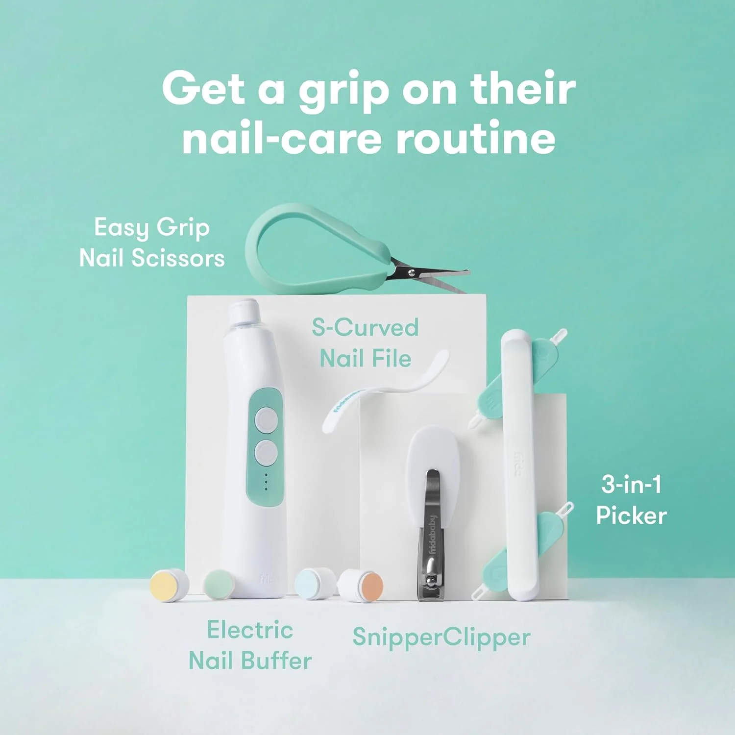 پدهای جایگزین بافر ناخن برقی کودک فریدا | پیرایش، اصلاح و سوهان کشی ایمن و آسان ناخن برای نوزادان، کودکان نوپا یا ناخن های دست و پای کودکان، 4 پد بافر پدهای جایگزین بافر ناخن برقی کودک فریدا | پیرایش، اصلاح و سوهان کشی ایمن و آسان ناخن برای نوزادان، کودکان نوپا یا ناخن های دست و پای کودکان، 4 پد بافر
