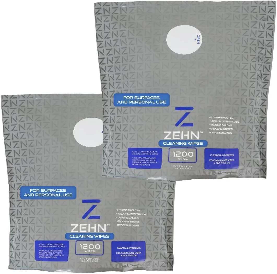 دستمال مرطوب روزانه ذهن، رول بزرگ با روغن درخت چای و آلوئه ورا | دستمال مرطوب چند منظوره، 1200 عدد در هر رول (بسته 2 عددی)