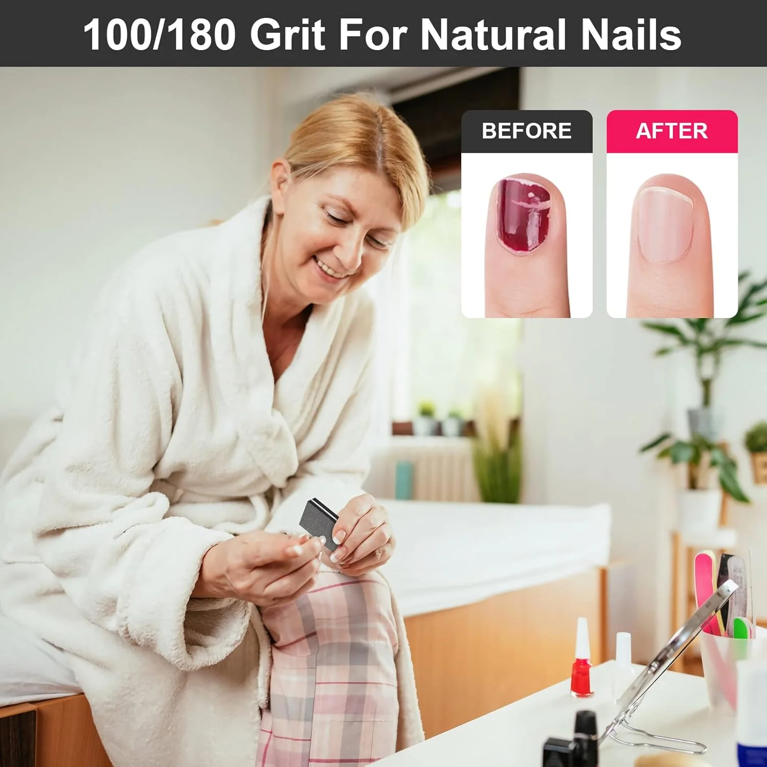 بافر ناخن Diesisa، سوهان اسفنجی گریت 100/180 برای ناخن های اکریلیک، بافر ناخن، مینی بافر دو طرفه برای ابزار مانیکور 60 عدد - مشکی بافر ناخن Diesisa، سوهان اسفنجی گریت 100/180 برای ناخن های اکریلیک، بافر ناخن، مینی بافر دو طرفه برای ابزار مانیکور 60 عدد - مشکی