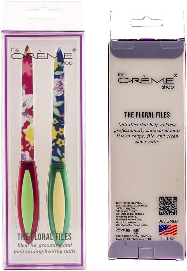 ست دو عددی سوهان ناخن مانیکور و پدیکور The Crème Shop. دسته های بادوام و با طراحی ارگونومیک، طرح های گلدار. ست دو عددی سوهان ناخن مانیکور و پدیکور The Crème Shop. دسته های بادوام و با طراحی ارگونومیک، طرح های گلدار.