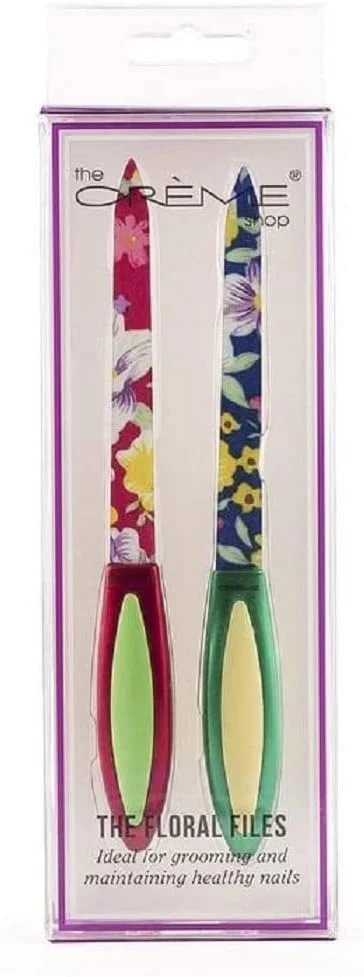 ست دو عددی سوهان ناخن مانیکور و پدیکور The Crème Shop. دسته های بادوام و با طراحی ارگونومیک، طرح های گلدار. ست دو عددی سوهان ناخن مانیکور و پدیکور The Crème Shop. دسته های بادوام و با طراحی ارگونومیک، طرح های گلدار.