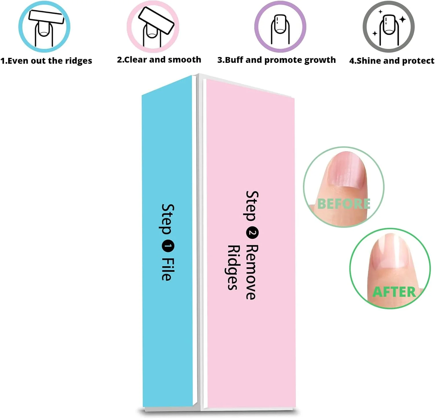بلاک بافر ناخن 4 طرفه CHAOMAO - بافر ناخن سازگار با محیط زیست و کیت براق کننده برای ناخن های طبیعی، بافر و پولیش ناخن 4 در 1، بادوام و قابل حمل، بسته 3 عددی بلاک بافر ناخن 4 طرفه CHAOMAO - بافر ناخن سازگار با محیط زیست و کیت براق کننده برای ناخن های طبیعی، بافر و پولیش ناخن 4 در 1، بادوام و قابل حمل، بسته 3 عددی