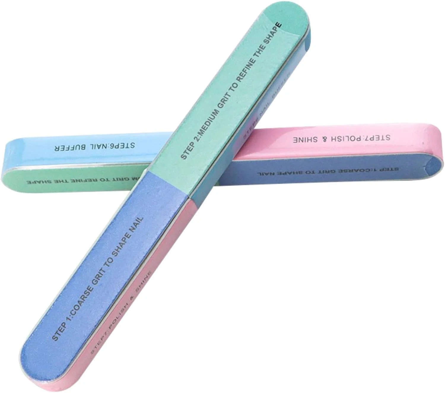 سوهان ناخن 7 طرفه CHAOMAO و بافر، کیت ابزار مانیکور همه کاره برای شکل دادن، کانتورینگ، صاف کردن، پولیش و براق کردن ناخن ها، بسته 3 عددی سوهان ناخن 7 طرفه CHAOMAO و بافر، کیت ابزار مانیکور همه کاره برای شکل دادن، کانتورینگ، صاف کردن، پولیش و براق کردن ناخن ها، بسته 3 عددی