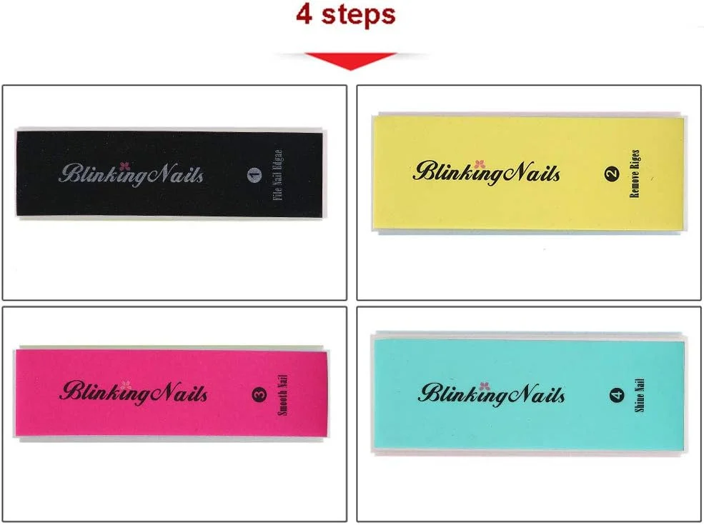 سوهان ناخن 4 طرفه، ابزار پولیش ناخن، سوهان و براق کننده ناخن طبیعی برای مانیکور حرفه ای - 5 عدد سوهان ناخن 4 طرفه، ابزار پولیش ناخن، سوهان و براق کننده ناخن طبیعی برای مانیکور حرفه ای - 5 عدد