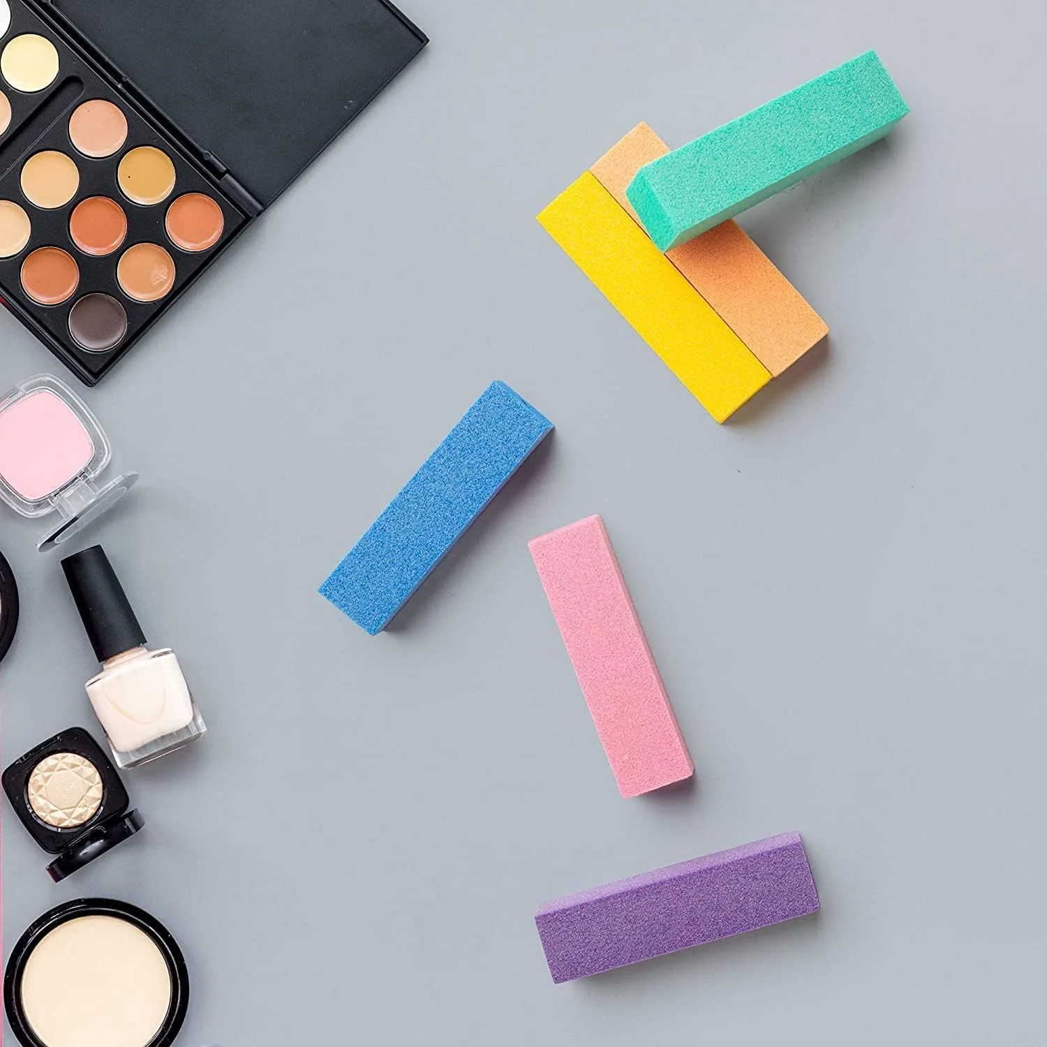 سوهان و بافر ناخن Bukela، بلوک های بافر حرفه ای مانیکور برای ناخن های طبیعی و اکریلیک، درجه زبری متوسط، 4 طرفه، 12 عددی، چند رنگ سوهان و بافر ناخن Bukela، بلوک های بافر حرفه ای مانیکور برای ناخن های طبیعی و اکریلیک، درجه زبری متوسط، 4 طرفه، 12 عددی، چند رنگ