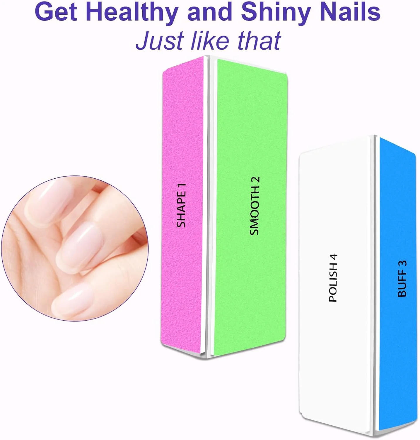 بلاک بافر ناخن 4 طرفه (2 عدد)، فایل پولیش ناخن برای ناخن های طبیعی و اکریلیک، بلاک بافر صاف کننده، فایل ناخن 120/240/600/3000 گریت برای براق کردن بلاک بافر ناخن 4 طرفه (2 عدد)، فایل پولیش ناخن برای ناخن های طبیعی و اکریلیک، بلاک بافر صاف کننده، فایل ناخن 120/240/600/3000 گریت برای براق کردن