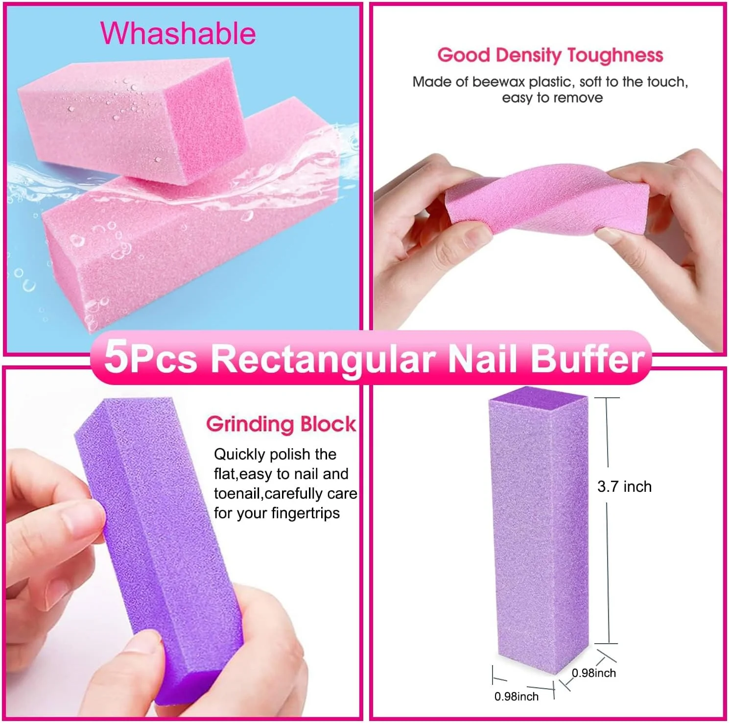 ست 18 عددی سوهان و بافر ناخن، کیت ابزار مانیکور حرفه ای، بافر ناخن و سوهان ناخن گریت 100/180، سوهان ناخن 7 طرفه و بافر پولیش دو طرفه، سوهان ناخن سمباده ای و برس ست 18 عددی سوهان و بافر ناخن، کیت ابزار مانیکور حرفه ای، بافر ناخن و سوهان ناخن گریت 100/180، سوهان ناخن 7 طرفه و بافر پولیش دو طرفه، سوهان ناخن سمباده ای و برس