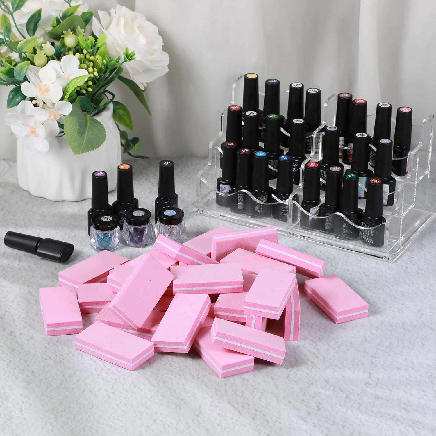 بلاک بافر ناخن، سوهان ناخن بافر صورتی، بافرهای اسفنجی گریت 100/180، بافرهای مینی دو طرفه برای ناخن، ابزارهای بلوک بافر حرفه ای مانیکور برای پولیش مانیکور، 30 عدد بلاک بافر ناخن، سوهان ناخن بافر صورتی، بافرهای اسفنجی گریت 100/180، بافرهای مینی دو طرفه برای ناخن، ابزارهای بلوک بافر حرفه ای مانیکور برای پولیش مانیکور، 30 عدد