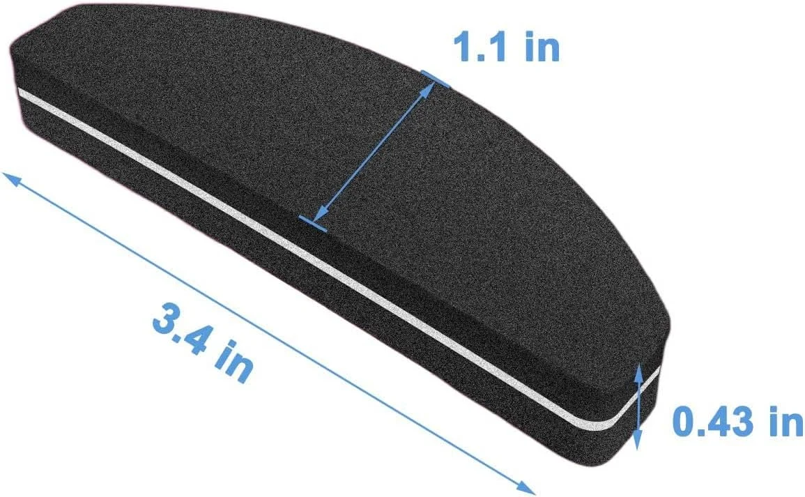 20 عدد بافر ناخن، سوهان ناخن دو طرفه، بلاک های بافر سمباده ای قابل شستشو و قابل حمل با درجه زبری 100/180، شکل کمانی (مشکی) 20 عدد بافر ناخن، سوهان ناخن دو طرفه، بلاک های بافر سمباده ای قابل شستشو و قابل حمل با درجه زبری 100/180، شکل کمانی (مشکی)