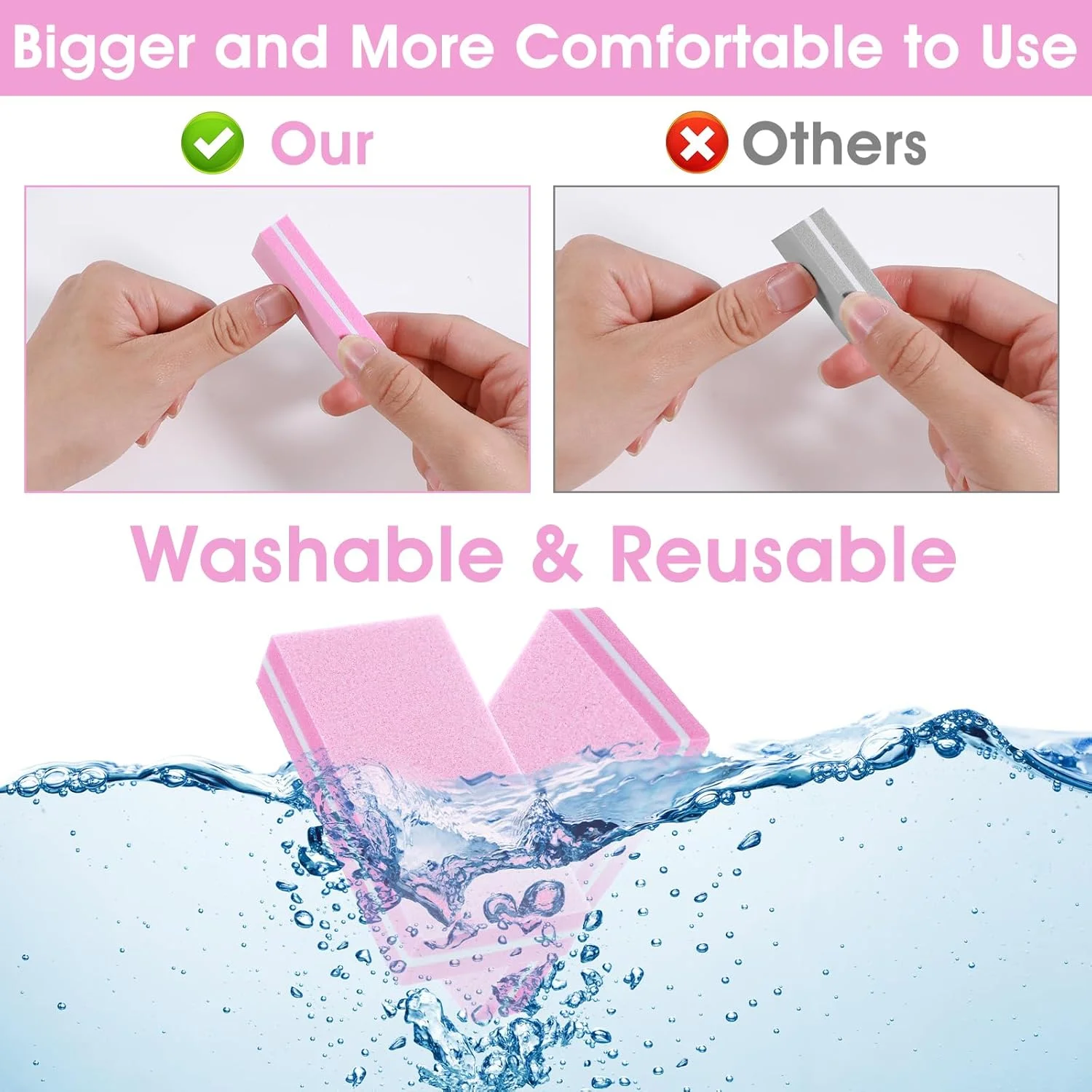 بلاک بافر ناخن، سوهان ناخن بافر صورتی، بافرهای اسفنجی گریت 100/180، بافرهای مینی دو طرفه برای ناخن، ابزارهای بلوک بافر حرفه ای مانیکور برای پولیش مانیکور، 30 عدد بلاک بافر ناخن، سوهان ناخن بافر صورتی، بافرهای اسفنجی گریت 100/180، بافرهای مینی دو طرفه برای ناخن، ابزارهای بلوک بافر حرفه ای مانیکور برای پولیش مانیکور، 30 عدد