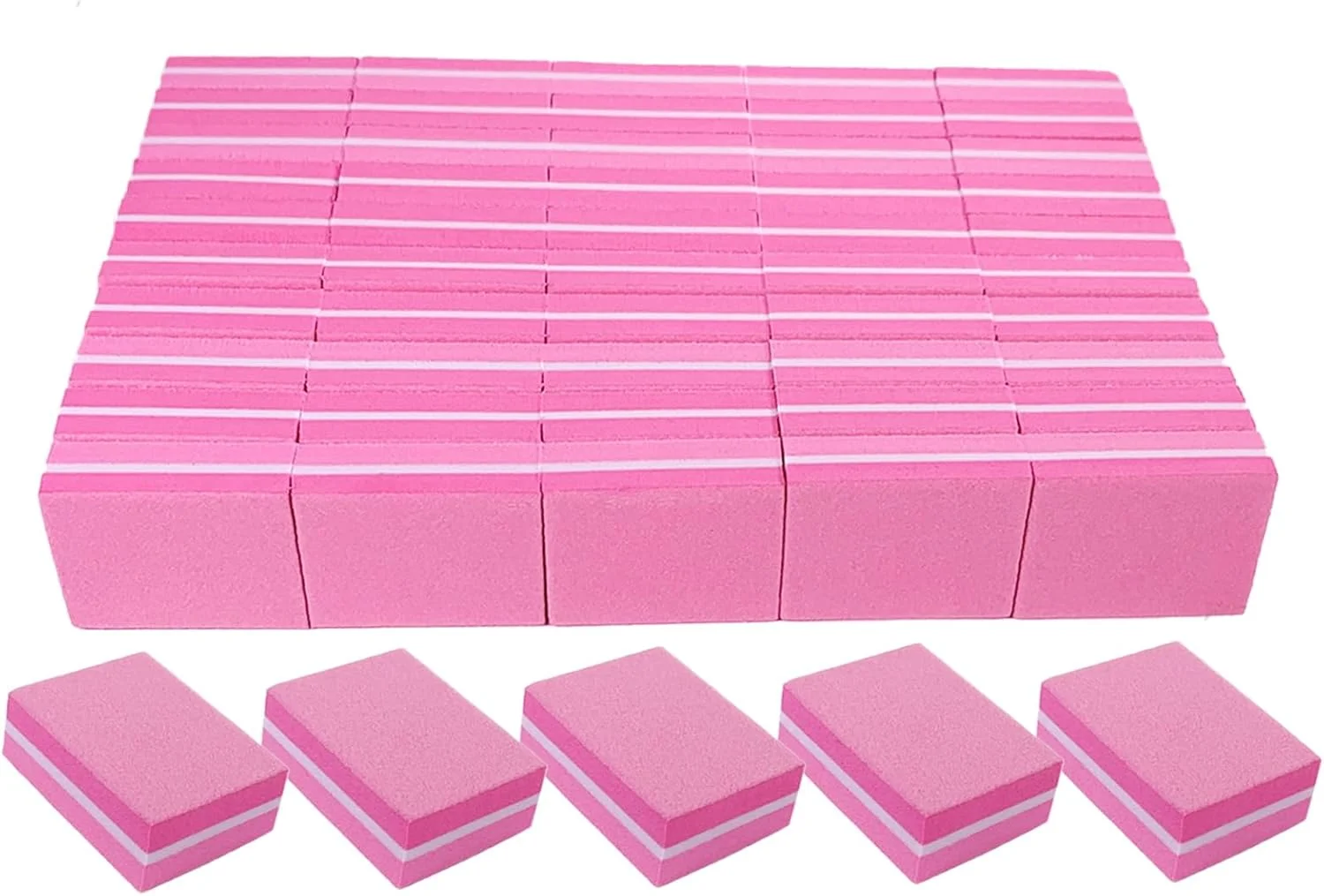 بافر ناخن گریت 180/240 (بسته 50 عددی)، مینی بافر سوهان ناخن برای ناخن های اکریلیک و ناخن های طبیعی، بافر ناخن حرفه ای عمده برای مانیکور ناخن، ست بلوک های سوهان صورتی بافر ناخن گریت 180/240 (بسته 50 عددی)، مینی بافر سوهان ناخن برای ناخن های اکریلیک و ناخن های طبیعی، بافر ناخن حرفه ای عمده برای مانیکور ناخن، ست بلوک های سوهان صورتی
