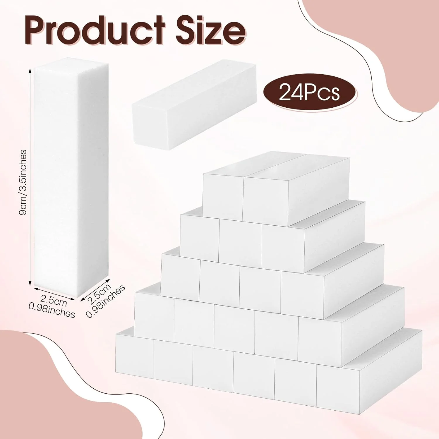 بسته 24 عددی بافر ناخن، بافر 120 گریت برای ناخن های ژلی، بلوک پولیش ناخن، سوهان پولیش ناخن برای شکل دادن، صاف کردن و پولیش ناخن، 9.5 x 2.5 x 2.5 سانتی متر بسته 24 عددی بافر ناخن، بافر 120 گریت برای ناخن های ژلی، بلوک پولیش ناخن، سوهان پولیش ناخن برای شکل دادن، صاف کردن و پولیش ناخن، 9.5 x 2.5 x 2.5 سانتی متر