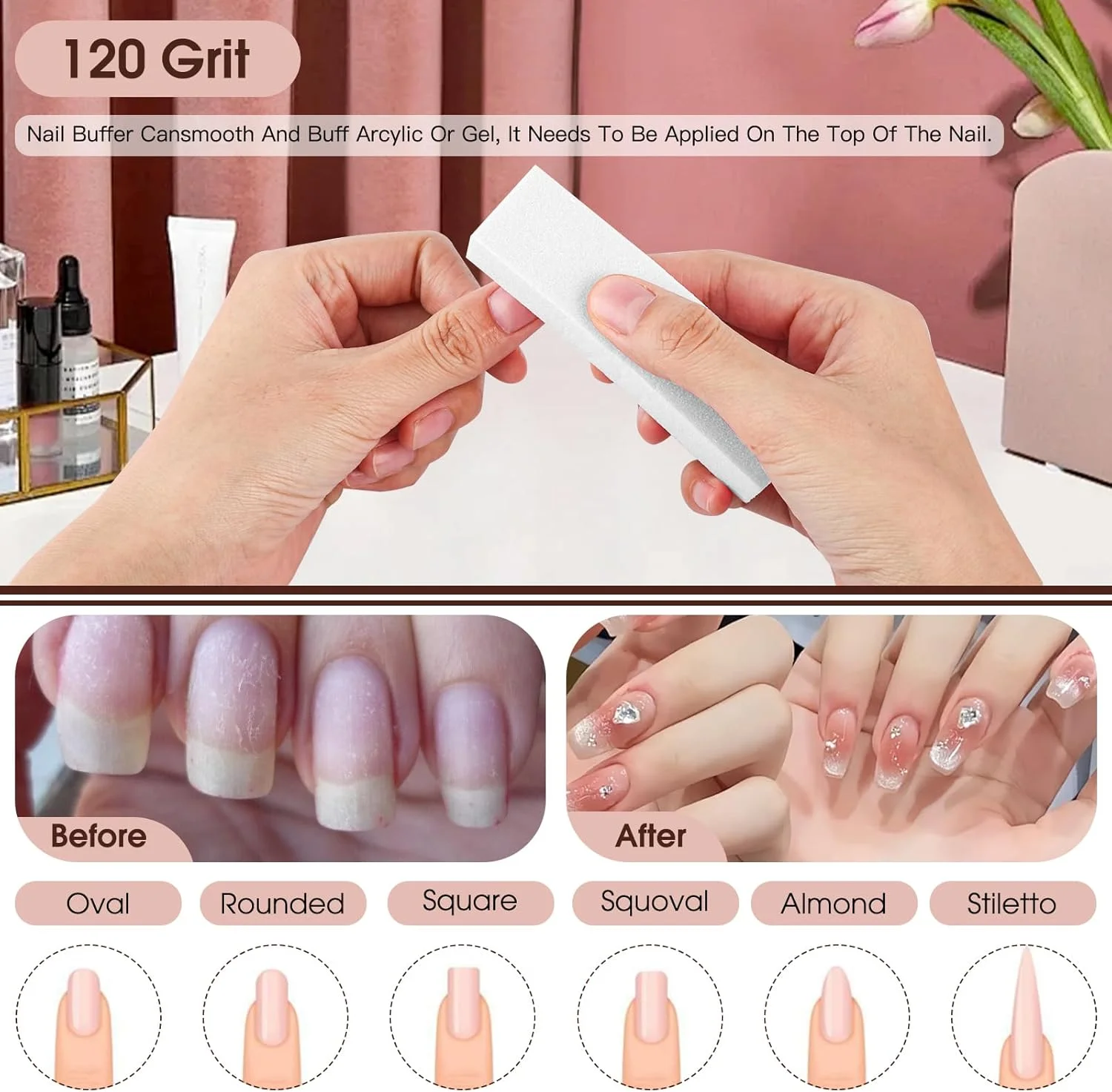 بسته 24 عددی بافر ناخن، بافر 120 گریت برای ناخن های ژلی، بلوک پولیش ناخن، سوهان پولیش ناخن برای شکل دادن، صاف کردن و پولیش ناخن، 9.5 x 2.5 x 2.5 سانتی متر بسته 24 عددی بافر ناخن، بافر 120 گریت برای ناخن های ژلی، بلوک پولیش ناخن، سوهان پولیش ناخن برای شکل دادن، صاف کردن و پولیش ناخن، 9.5 x 2.5 x 2.5 سانتی متر