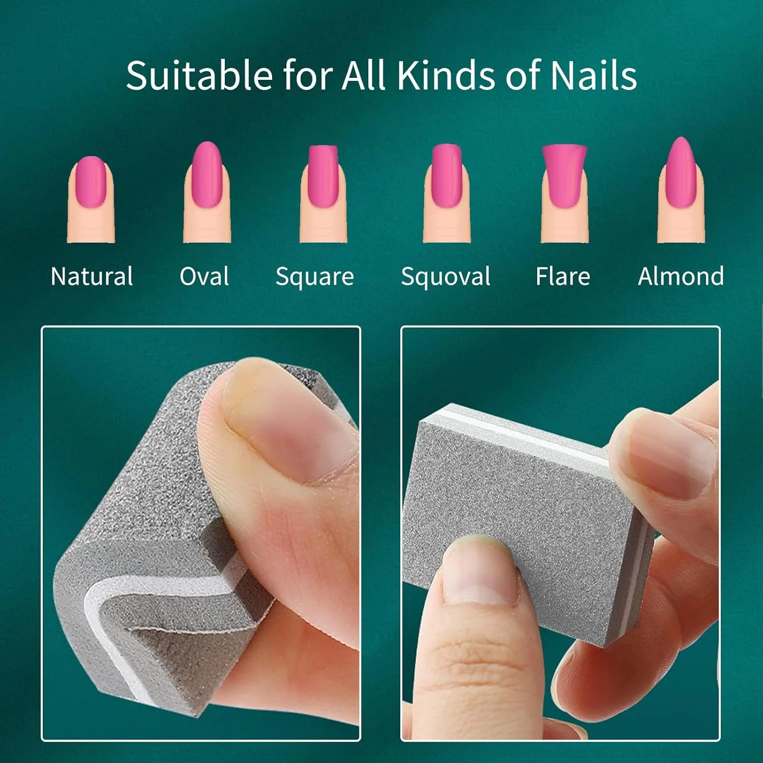 بلاک های بافر ناخن، بسته 50 عددی، دو طرفه گریت 100/180، سوهان اسفنجی برای ناخن های ژلی، اکریلیک، ابزار مانیکور پدیکور، خاکستری مینی بلاک های بافر ناخن، بسته 50 عددی، دو طرفه گریت 100/180، سوهان اسفنجی برای ناخن های ژلی، اکریلیک، ابزار مانیکور پدیکور، خاکستری مینی