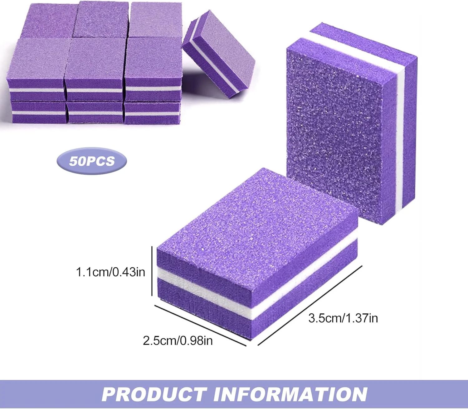 بلاک های بافر ناخن گریت 100/180، 50 عدد مینی بلاک سوهان بافر ناخن، ابزار سوهان بافر دو طرفه برای سالن بنفش بلاک های بافر ناخن گریت 100/180، 50 عدد مینی بلاک سوهان بافر ناخن، ابزار سوهان بافر دو طرفه برای سالن بنفش