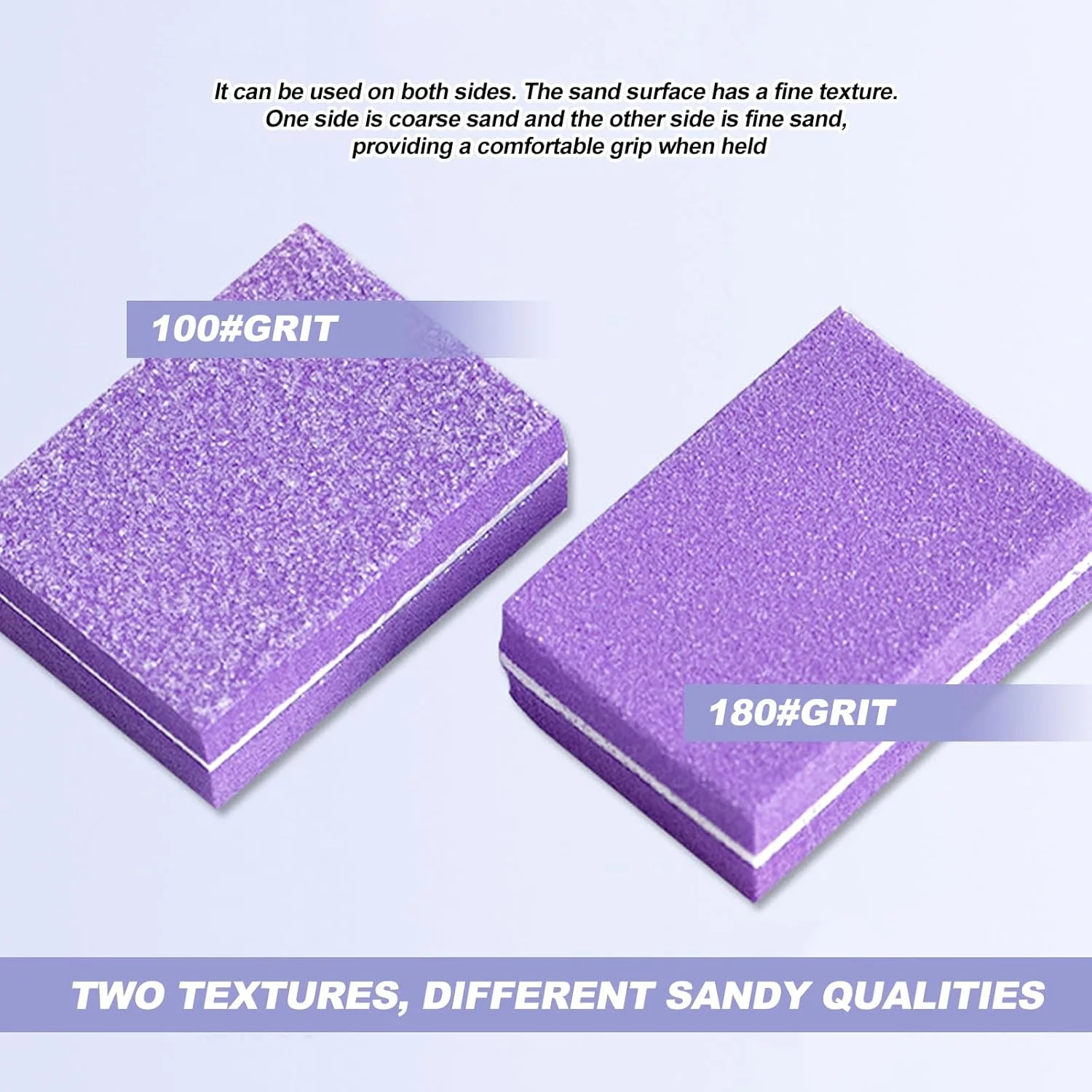 بلاک های بافر ناخن گریت 100/180، 50 عدد مینی بلاک سوهان بافر ناخن، ابزار سوهان بافر دو طرفه برای سالن بنفش بلاک های بافر ناخن گریت 100/180، 50 عدد مینی بلاک سوهان بافر ناخن، ابزار سوهان بافر دو طرفه برای سالن بنفش