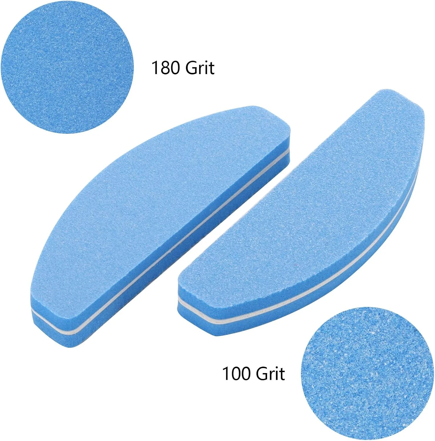 بسته 80 عددی مینی بافر ناخن BTYMS، سوهان ناخن کوچک با درجه زبری 100/180 برای ناخن های اکریلیک و ناخن های طبیعی