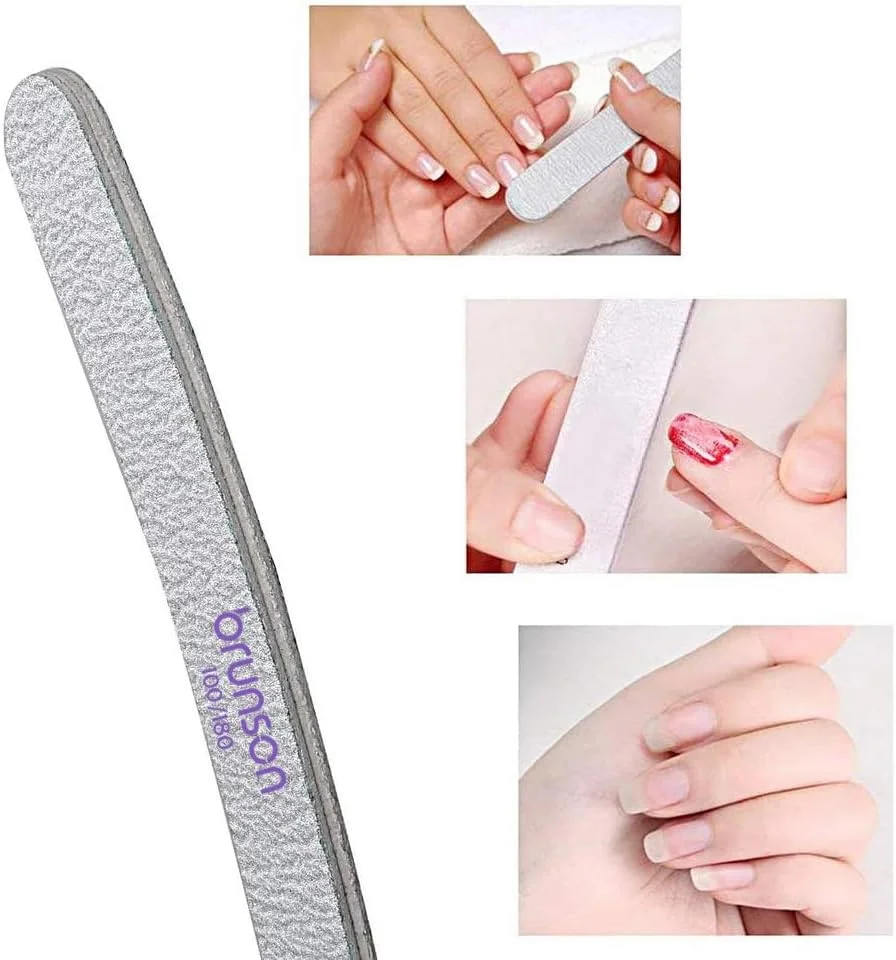 سوهان ناخن خمیده برانسون 100/180 - بسته 40 عددی | سوهان ناخن حرفه ای برای ناخن های اکریلیک، ژل، مانیکور و پدیکور | بافر ناخن برای شکل دادن، صاف کردن و ایجاد درخشندگی سوهان ناخن خمیده برانسون 100/180 - بسته 40 عددی | سوهان ناخن حرفه ای برای ناخن های اکریلیک، ژل، مانیکور و پدیکور | بافر ناخن برای شکل دادن، صاف کردن و ایجاد درخشندگی