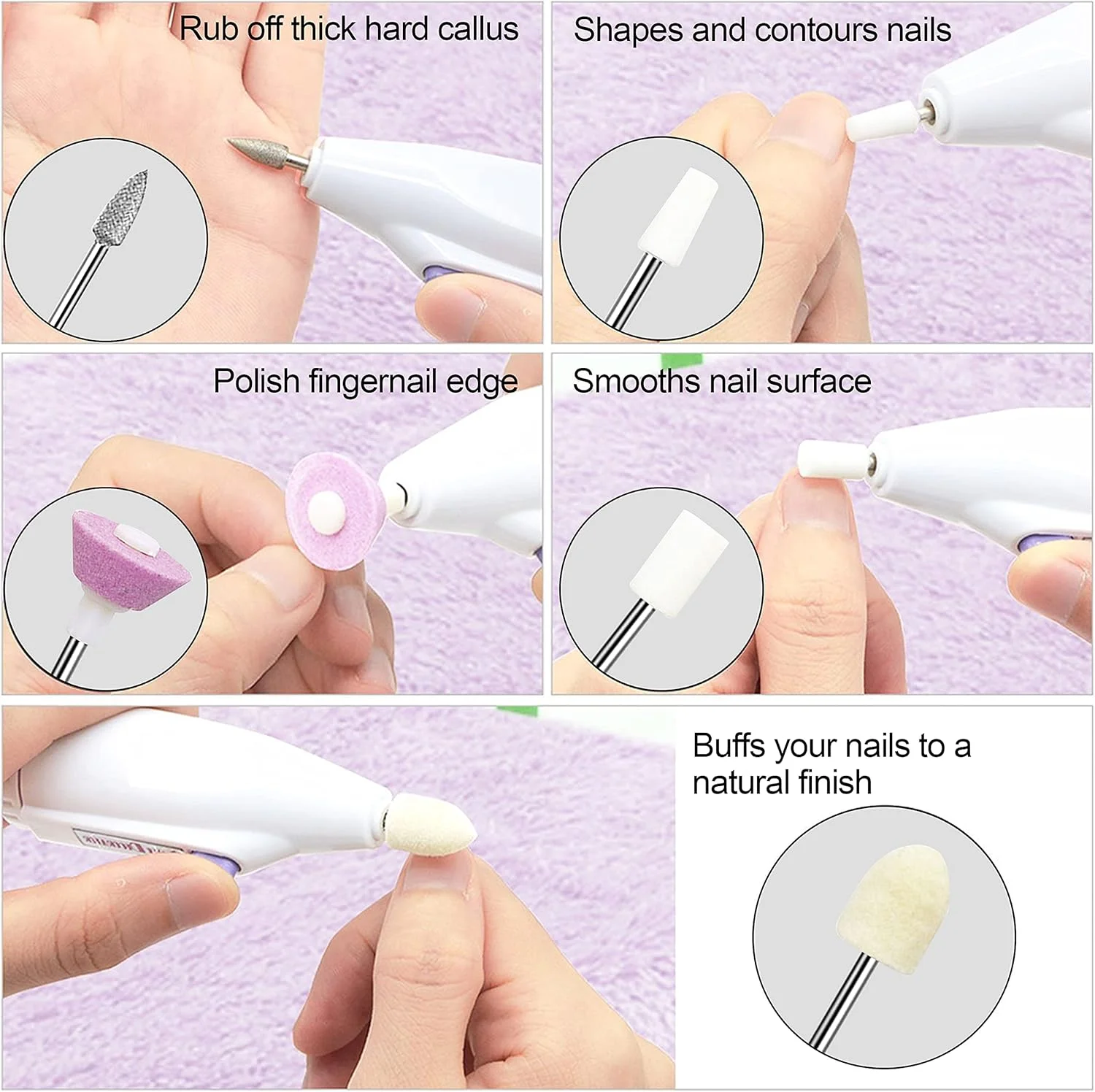 دستگاه سوهان برقی ناخن BLUETOP، کیت مانیکور و پدیکور، پولیش و ساییدن دستگاه سوهان برقی ناخن BLUETOP، کیت مانیکور و پدیکور، پولیش و ساییدن