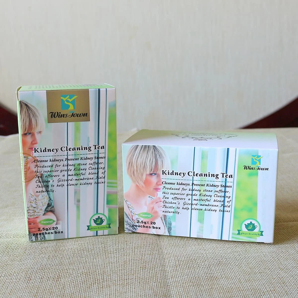 چای پاک کننده سنگ کلیه Wins Town، سنگ شکن برای پاکسازی و سم زدایی کلیه، 20 تی بگ