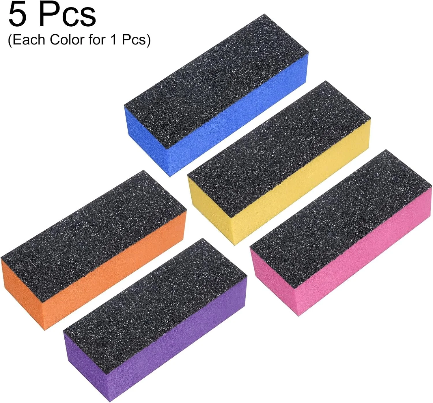 بلاک بافر ناخن هارفینگتون 5 عددی با درجه زبری 60/80/80، ابزار مانیکور بلوک سوهان بافر سمباده ناخن 3 طرفه برای بافر پولیش براق کننده ناخن اکریلیک، رنگ ترکیبی بلاک بافر ناخن هارفینگتون 5 عددی با درجه زبری 60/80/80، ابزار مانیکور بلوک سوهان بافر سمباده ناخن 3 طرفه برای بافر پولیش براق کننده ناخن اکریلیک، رنگ ترکیبی