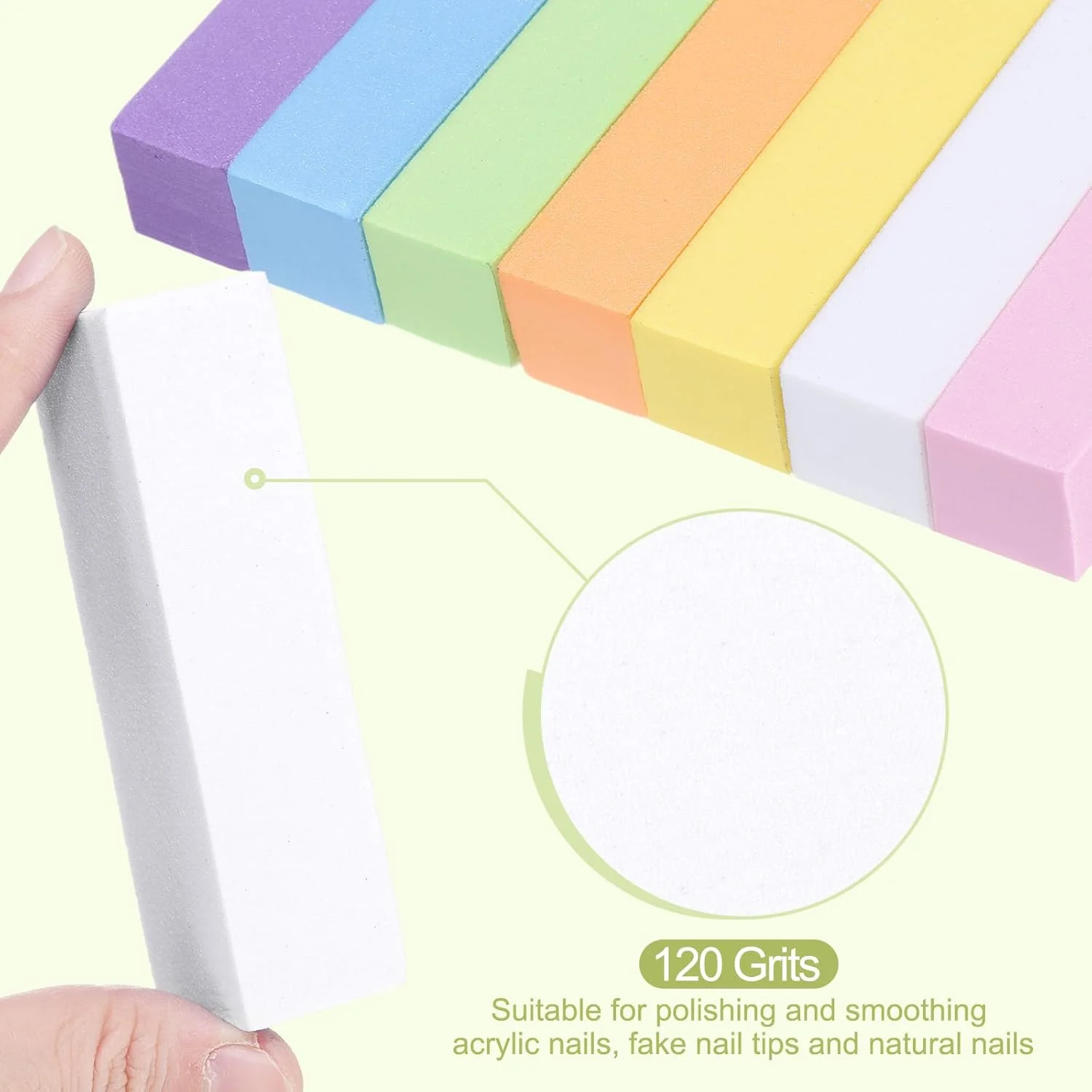 بلاک بافر ناخن هرفینگتون 10 عددی، گریت 120، ابزار حرفه ای سوهان و بافر ناخن، مناسب مانیکور، پولیش و درخشان کردن ناخن های اکریلیک، سفید بلاک بافر ناخن هرفینگتون 10 عددی، گریت 120، ابزار حرفه ای سوهان و بافر ناخن، مناسب مانیکور، پولیش و درخشان کردن ناخن های اکریلیک، سفید