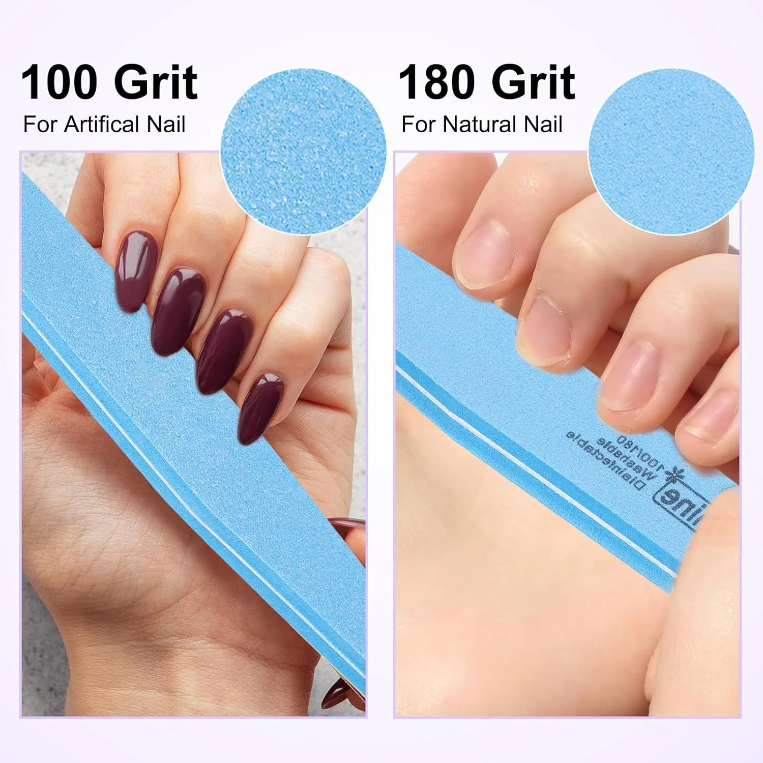 بافر ناخن هرفینگتون 20 عددی، بلاک بافر ناخن گریت 100/180، سوهان بافر اسفنجی دو طرفه ابزار مانیکور برای ناخن های اکریلیک/طبیعی، آبی بافر ناخن هرفینگتون 20 عددی، بلاک بافر ناخن گریت 100/180، سوهان بافر اسفنجی دو طرفه ابزار مانیکور برای ناخن های اکریلیک/طبیعی، آبی