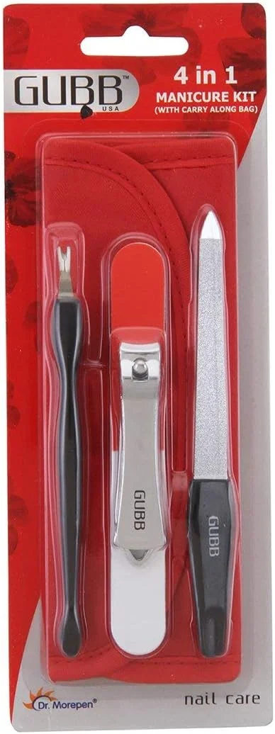 ست ابزار مانیکور گاب یو اس ای 4 در 1 - سوهان ناخن، ناخن گیر، براق کننده و بافر ناخن و از بین برنده پوست های اضافه ست ابزار مانیکور گاب یو اس ای 4 در 1 - سوهان ناخن، ناخن گیر، براق کننده و بافر ناخن و از بین برنده پوست های اضافه