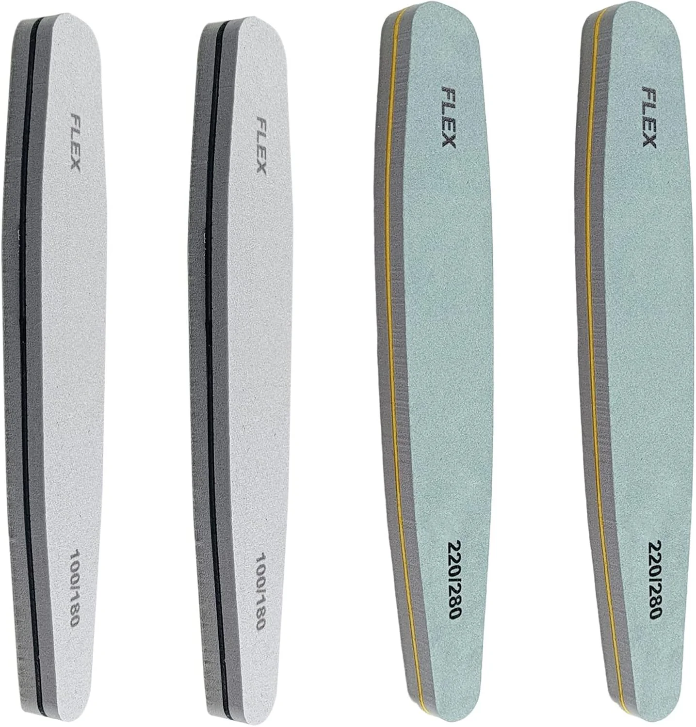 ست سوهان ناخن LuenHego، 4 عدد بافر ناخن حرفه ای دو طرفه، درجه زبری 100/180 و 220/280 مناسب برای لاک ناخن های اکریلیک، طبیعی و ژلی، مناسب برای استفاده در خانه و سالن های ناخن ست سوهان ناخن LuenHego، 4 عدد بافر ناخن حرفه ای دو طرفه، درجه زبری 100/180 و 220/280 مناسب برای لاک ناخن های اکریلیک، طبیعی و ژلی، مناسب برای استفاده در خانه و سالن های ناخن