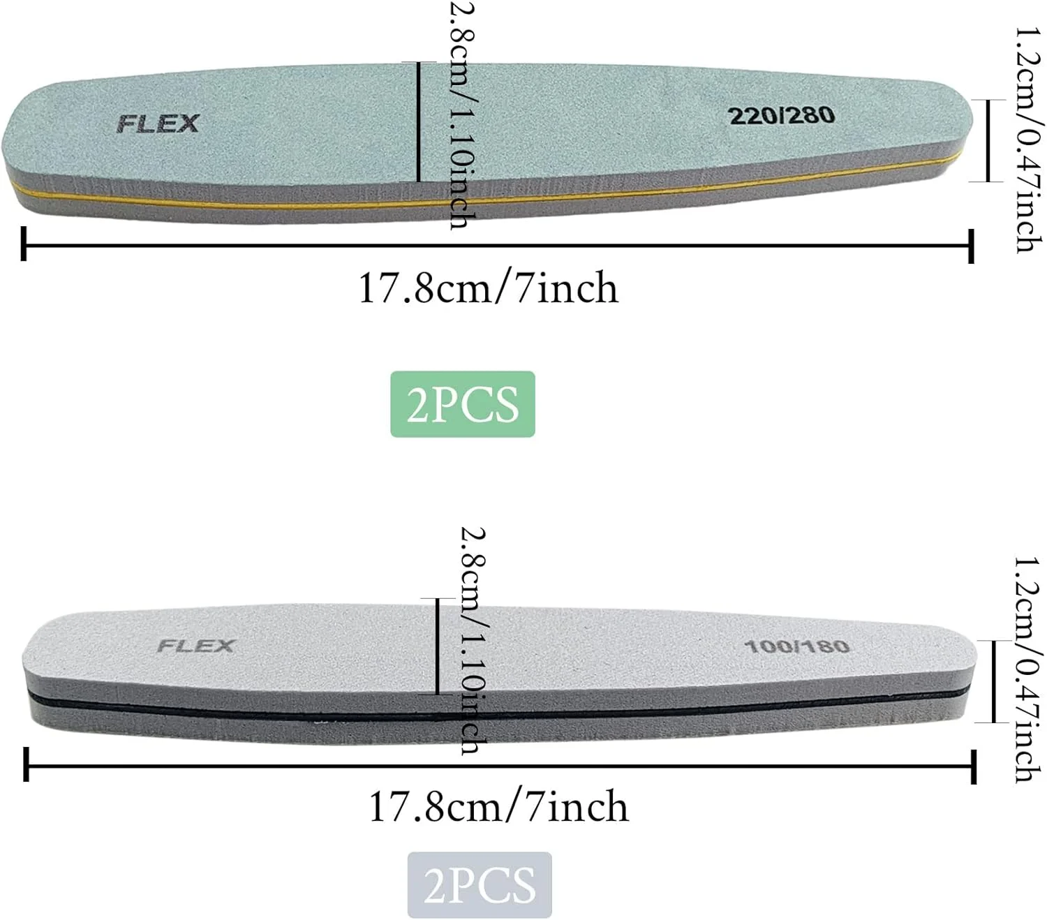ست سوهان ناخن LuenHego، 4 عدد بافر ناخن حرفه ای دو طرفه، درجه زبری 100/180 و 220/280 مناسب برای لاک ناخن های اکریلیک، طبیعی و ژلی، مناسب برای استفاده در خانه و سالن های ناخن ست سوهان ناخن LuenHego، 4 عدد بافر ناخن حرفه ای دو طرفه، درجه زبری 100/180 و 220/280 مناسب برای لاک ناخن های اکریلیک، طبیعی و ژلی، مناسب برای استفاده در خانه و سالن های ناخن