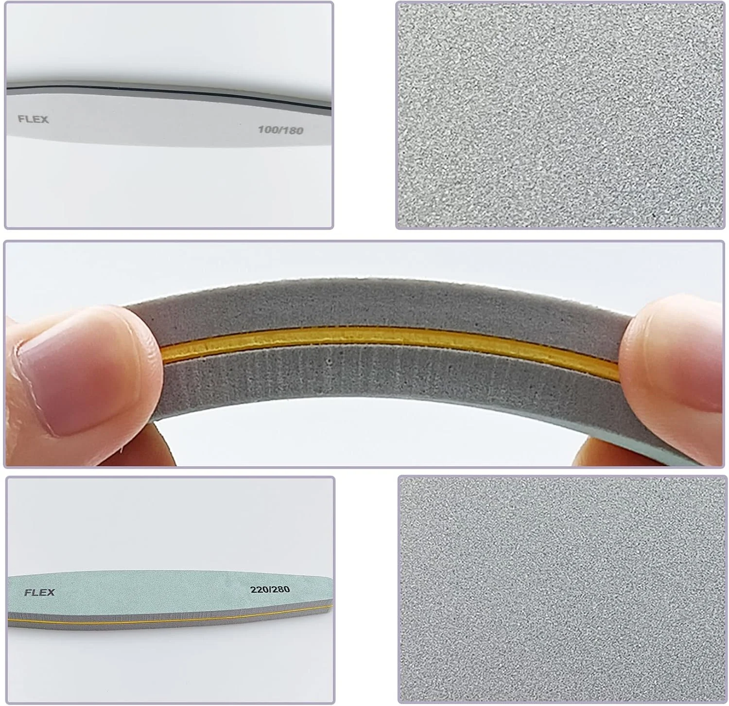 ست سوهان ناخن LuenHego، 4 عدد بافر ناخن حرفه ای دو طرفه، درجه زبری 100/180 و 220/280 مناسب برای لاک ناخن های اکریلیک، طبیعی و ژلی، مناسب برای استفاده در خانه و سالن های ناخن ست سوهان ناخن LuenHego، 4 عدد بافر ناخن حرفه ای دو طرفه، درجه زبری 100/180 و 220/280 مناسب برای لاک ناخن های اکریلیک، طبیعی و ژلی، مناسب برای استفاده در خانه و سالن های ناخن