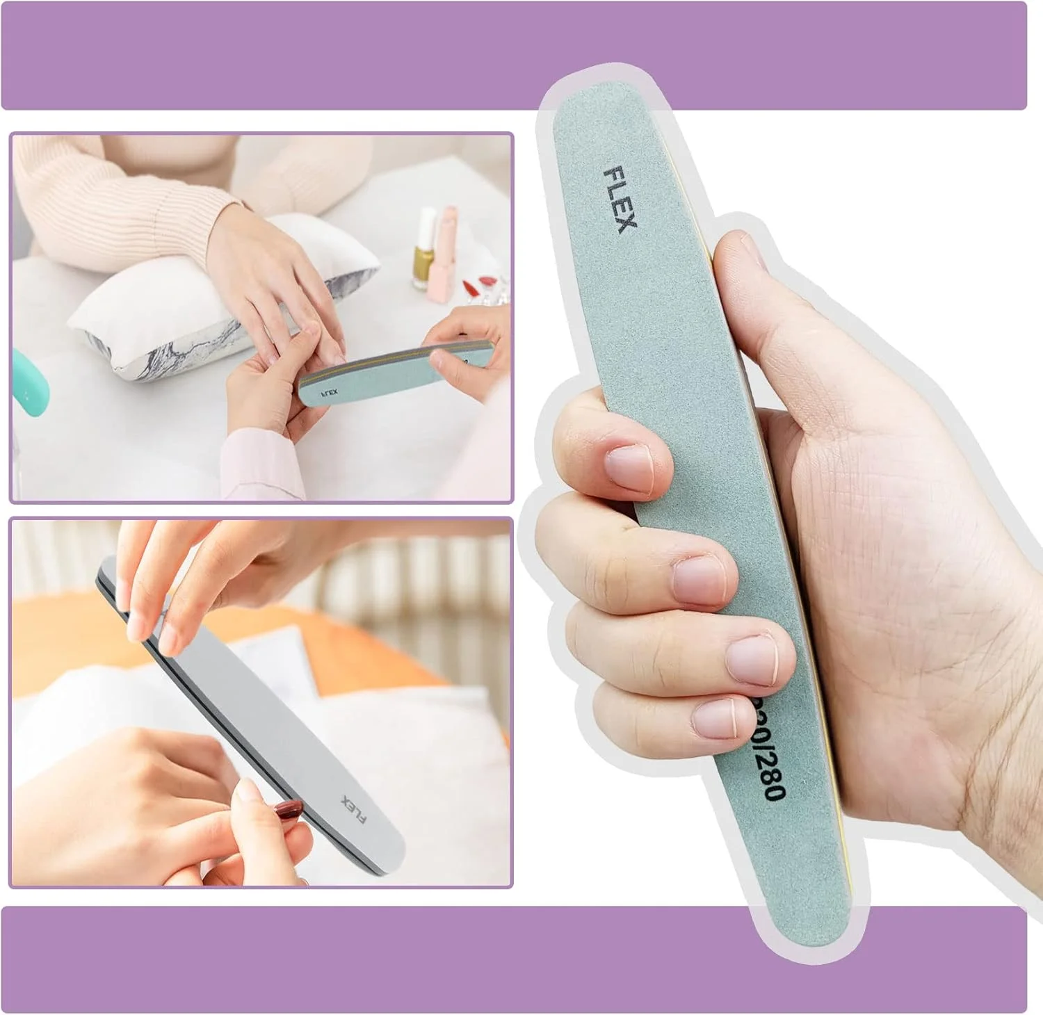 ست سوهان ناخن LuenHego، 4 عدد بافر ناخن حرفه ای دو طرفه، درجه زبری 100/180 و 220/280 مناسب برای لاک ناخن های اکریلیک، طبیعی و ژلی، مناسب برای استفاده در خانه و سالن های ناخن ست سوهان ناخن LuenHego، 4 عدد بافر ناخن حرفه ای دو طرفه، درجه زبری 100/180 و 220/280 مناسب برای لاک ناخن های اکریلیک، طبیعی و ژلی، مناسب برای استفاده در خانه و سالن های ناخن