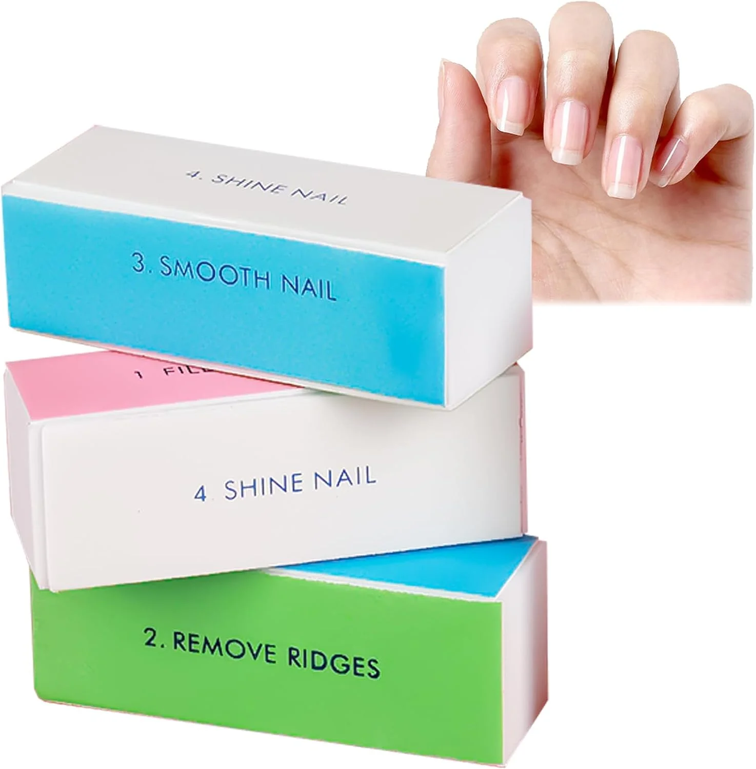 سوهان ناخن حرفه ای 4 طرفه - ست 3 عددی، با بافرهای پولیش برای ناخن های براق و درخشان، ایده آل برای استفاده در منزل و سالن برای ناخن های اکریلیک سوهان ناخن حرفه ای 4 طرفه - ست 3 عددی، با بافرهای پولیش برای ناخن های براق و درخشان، ایده آل برای استفاده در منزل و سالن برای ناخن های اکریلیک