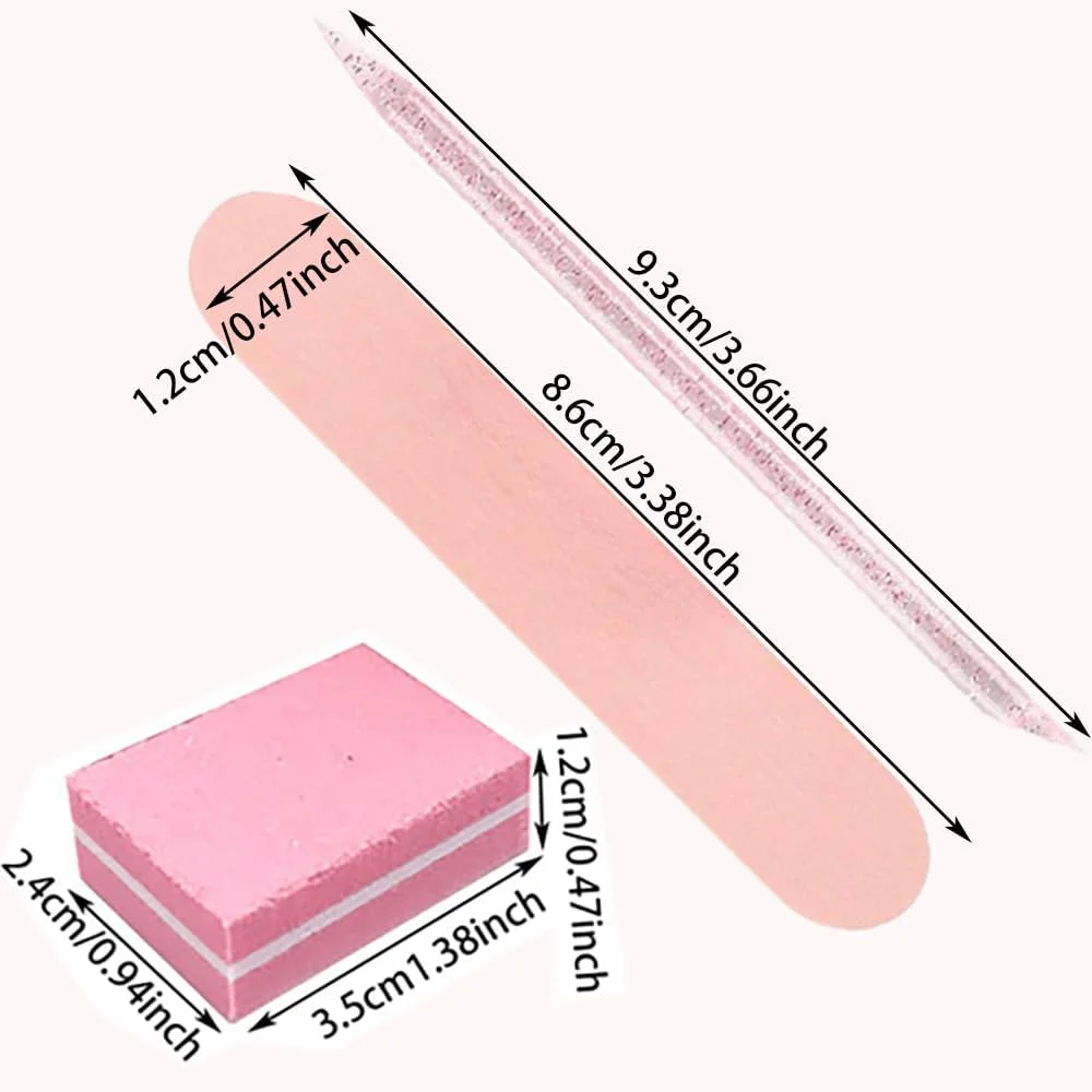 ست ابزار ناخن مصنوعی - مجموعه 100 عددی، شامل بافر، سوهان ناخن و چوب، ست مانیکور یکبار مصرف ست ابزار ناخن مصنوعی - مجموعه 100 عددی، شامل بافر، سوهان ناخن و چوب، ست مانیکور یکبار مصرف